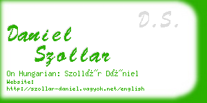 daniel szollar business card